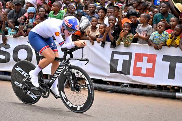 UCI 2025 Road World Championship, WM, Weltmeisterschaft Kigali 22 09 2025 KIGALI, RWANDA - SEPTEMBER 22 : Backstedt Zoe (GBR) during the Women U23 Individual Time Trial of the UCI Road World Championships 2025 92nd edition an UCI World Championships cycling race of 22.6 km with start in Kigali and finish in Kigali on September 22, 2025 in Kigali, Rwanda, 22 09 2025 Kigali Rwanda  Copyright: xJanxDexMeuleneirx