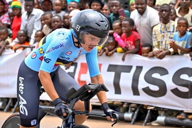 UCI 2025 Road World Championship, WM, Weltmeisterschaft Kigali 22 09 2025 KIGALI, RWANDA - SEPTEMBER 22 : Moors Fleur (BEL) during the Women U23 Individual Time Trial of the UCI Road World Championships 2025 92nd edition an UCI World Championships cycling race of 22.6 km with start in Kigali and finish in Kigali on September 22, 2025 in Kigali, Rwanda, 22 09 2025 Kigali Rwanda  Copyright: xJanxDexMeuleneirx