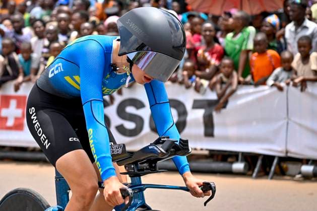 UCI 2025 Road World Championship, WM, Weltmeisterschaft Kigali 22 09 2025 KIGALI, RWANDA - SEPTEMBER 22 : Kagevi Stina (SWE) during the Women U23 Individual Time Trial of the UCI Road World Championships 2025 92nd edition an UCI World Championships cycling race of 22.6 km with start in Kigali and finish in Kigali on September 22, 2025 in Kigali, Rwanda, 22 09 2025 Kigali Rwanda  Copyright: xJanxDexMeuleneirx