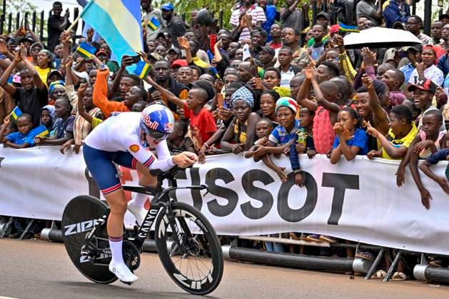 UCI 2025 Road World Championship, WM, Weltmeisterschaft Kigali 22 09 2025 KIGALI, RWANDA - SEPTEMBER 22 : Backstedt Zoe (GBR) during the Women U23 Individual Time Trial of the UCI Road World Championships 2025 92nd edition an UCI World Championships cycling race of 22.6 km with start in Kigali and finish in Kigali on September 22, 2025 in Kigali, Rwanda, 22 09 2025 Kigali Rwanda  Copyright: xJanxDexMeuleneirx