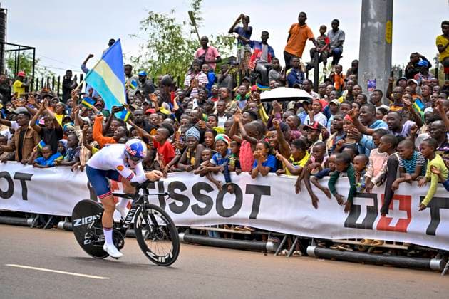 UCI 2025 Road World Championship, WM, Weltmeisterschaft Kigali 22 09 2025 KIGALI, RWANDA - SEPTEMBER 22 : Backstedt Zoe (GBR) during the Women U23 Individual Time Trial of the UCI Road World Championships 2025 92nd edition an UCI World Championships cycling race of 22.6 km with start in Kigali and finish in Kigali on September 22, 2025 in Kigali, Rwanda, 22 09 2025 Kigali Rwanda  Copyright: xJanxDexMeuleneirx