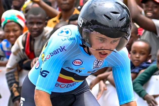 UCI 2025 Road World Championship, WM, Weltmeisterschaft Kigali 22 09 2025 KIGALI, RWANDA - SEPTEMBER 22 : Moors Fleur (BEL) during the Women U23 Individual Time Trial of the UCI Road World Championships 2025 92nd edition an UCI World Championships cycling race of 22.6 km with start in Kigali and finish in Kigali on September 22, 2025 in Kigali, Rwanda, 22 09 2025 Kigali Rwanda  Copyright: xJanxDexMeuleneirx