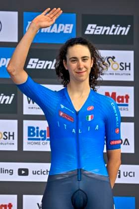 UCI 2025 Road World Championship, WM, Weltmeisterschaft Kigali 22 09 2025 KIGALI, RWANDA - SEPTEMBER 22 : Venturelli Federica (ITA) during the Women U23 Individual Time Trial of the UCI Road World Championships 2025 92nd edition an UCI World Championships cycling race of 22.6 km with start in Kigali and finish in Kigali on September 22, 2025 in Kigali, Rwanda, 22 09 2025 Kigali Rwanda  Copyright: xJanxDexMeuleneirx