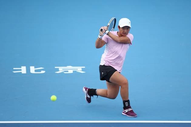 BEIJING, CHINA - SEPTEMBER 22: Jiang Xinyu of China competes in the Women s Singles Qualifying first round match against Moyuka Uchijima of Japan on day 1 of the 2025 China Open at National Tennis Center on September 22, 2025 in Beijing, China.  Copyright: xVCGx 111592532561