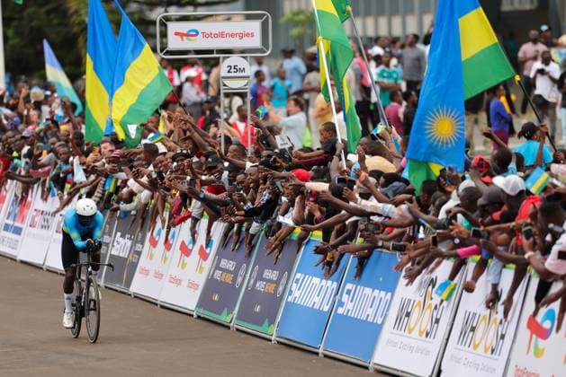 2025 UCI Road World Championships Picture by Alex Whitehead SWpix.com - 22 09 2025 - Cycling - 2025 UCI Road World Championships - BK Arena to Kigali Convention Centre, Kigali, Rwanda - Men Under-23 Individual Time Trial (ITT) - Said Malale (Tanzania) Copyright: x xSWpix.comx(t axPhotographyxHubxLtd)xAlexxWhitehead SWpix.comx SWP-3030-5635