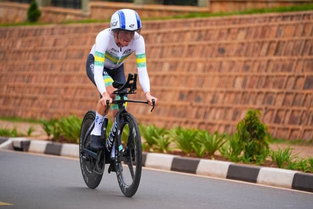 2025 UCI Road World Championships Picture by Zac Williams SWpix.com - 22 09 2025 - Cycling - 2025 UCI Road World Championships - BK Arena to Kigali Convention Centre, Kigali, Rwanda - Men Under-23 Individual Time Trial (ITT) - Zachary Marriage (Australia) Copyright: x xSWpix.comx(t axPhotographyxHubxLtd)xZacxWilliams SWpix.comx SWP-3030-5696