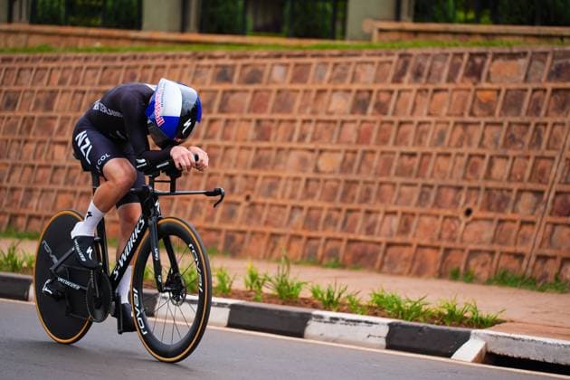 2025 UCI Road World Championships Picture by Zac Williams SWpix.com - 22 09 2025 - Cycling - 2025 UCI Road World Championships - BK Arena to Kigali Convention Centre, Kigali, Rwanda - Men Under-23 Individual Time Trial (ITT) - Nate Pringle (New Zealand) Copyright: x xSWpix.comx(t axPhotographyxHubxLtd)xZacxWilliams SWpix.comx SWP-3030-5721