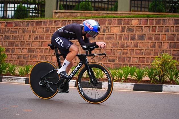 2025 UCI Road World Championships Picture by Zac Williams SWpix.com - 22 09 2025 - Cycling - 2025 UCI Road World Championships - BK Arena to Kigali Convention Centre, Kigali, Rwanda - Men Under-23 Individual Time Trial (ITT) - Nate Pringle (New Zealand) Copyright: x xSWpix.comx(t axPhotographyxHubxLtd)xZacxWilliams SWpix.comx SWP-3030-5722