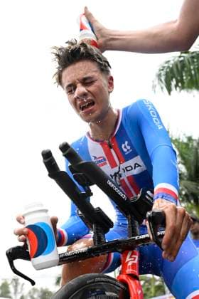 UCI 2025 Road World Championship, WM, Weltmeisterschaft Kigali 22 09 2025 KIGALI, RWANDA - SEPTEMBER 22 : Monti Alberto Carlo (CZE) during the Men U23 Individual Time Trial of the UCI Road World Championships 2025 92nd edition an UCI World Championships cycling race of 31.2 km with start in Kigali and finish in Kigali on September 22, 2025 in Kigali, Rwanda, 22 09 2025 Kigali Rwanda  Copyright: xJanxDexMeuleneirx