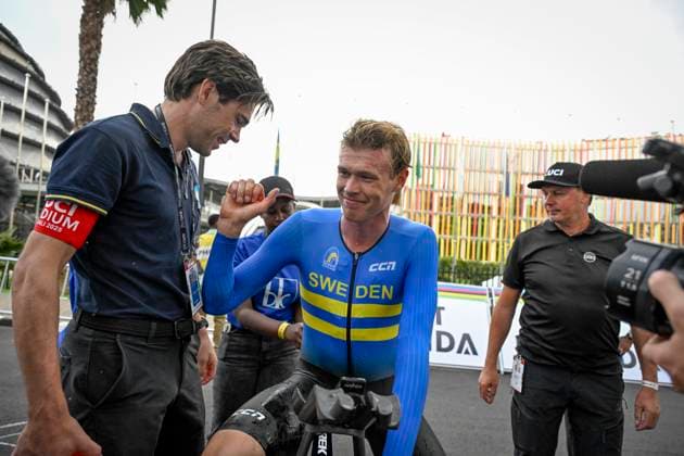 UCI 2025 Road World Championship, WM, Weltmeisterschaft Kigali 22 09 2025 KIGALI, RWANDA - SEPTEMBER 22 : Soderqvist Jakob (SWE) during the Men U23 Individual Time Trial of the UCI Road World Championships 2025 92nd edition an UCI World Championships cycling race of 31.2 km with start in Kigali and finish in Kigali on September 22, 2025 in Kigali, Rwanda, 22 09 2025 Kigali Rwanda  Copyright: xJanxDexMeuleneirx