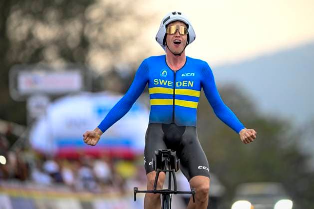 UCI 2025 Road World Championship, WM, Weltmeisterschaft Kigali 22 09 2025 KIGALI, RWANDA - SEPTEMBER 22 : Soderqvist Jakob (SWE) during the Men U23 Individual Time Trial of the UCI Road World Championships 2025 92nd edition an UCI World Championships cycling race of 31.2 km with start in Kigali and finish in Kigali on September 22, 2025 in Kigali, Rwanda, 22 09 2025 Kigali Rwanda  Copyright: xJanxDexMeuleneirx