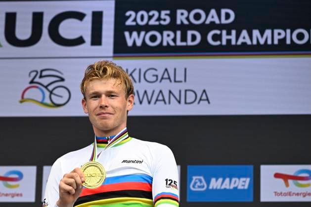 UCI 2025 Road World Championship, WM, Weltmeisterschaft Kigali 22 09 2025 KIGALI, RWANDA - SEPTEMBER 22 : Soderqvist Jakob (SWE) during the Men U23 Individual Time Trial of the UCI Road World Championships 2025 92nd edition an UCI World Championships cycling race of 31.2 km with start in Kigali and finish in Kigali on September 22, 2025 in Kigali, Rwanda, 22 09 2025 Kigali Rwanda  Copyright: xJanxDexMeuleneirx