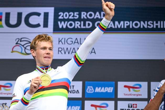 UCI 2025 Road World Championship, WM, Weltmeisterschaft Kigali 22 09 2025 KIGALI, RWANDA - SEPTEMBER 22 : Soderqvist Jakob (SWE) during the Men U23 Individual Time Trial of the UCI Road World Championships 2025 92nd edition an UCI World Championships cycling race of 31.2 km with start in Kigali and finish in Kigali on September 22, 2025 in Kigali, Rwanda, 22 09 2025 Kigali Rwanda  Copyright: xJanxDexMeuleneirx