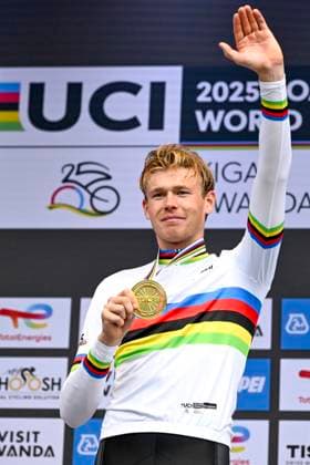 UCI 2025 Road World Championship, WM, Weltmeisterschaft Kigali 22 09 2025 KIGALI, RWANDA - SEPTEMBER 22 : Soderqvist Jakob (SWE) during the Men U23 Individual Time Trial of the UCI Road World Championships 2025 92nd edition an UCI World Championships cycling race of 31.2 km with start in Kigali and finish in Kigali on September 22, 2025 in Kigali, Rwanda, 22 09 2025 Kigali Rwanda  Copyright: xJanxDexMeuleneirx