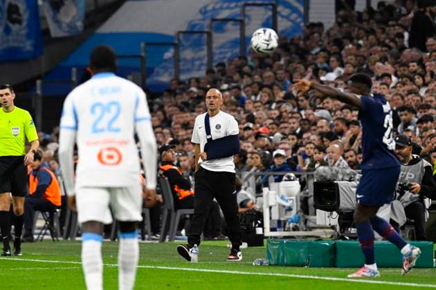 FOOTBALL : Olympique de Marseille VS Paris Saint Germain - Ligue 1 McDonald s - 22 09 2025 Luis Enrique (coach PSG) - Ligue 1 Mcdonald s match between Olympique de Marseille and Paris Saint Germain on September 22, 2025 at the Orange Velodrome Stadium in Marseille. MarseilleFrance  Copyright: xWilliamxCannarellax