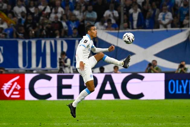 FOOTBALL : Olympique de Marseille VS Paris Saint Germain - Ligue 1 McDonald s - 22 09 2025 Mason Greenwood (OM) - Ligue 1 Mcdonald s match between Olympique de Marseille and Paris Saint Germain on September 22, 2025 at the Orange Velodrome Stadium in Marseille. MarseilleFrance  Copyright: xWilliamxCannarellax