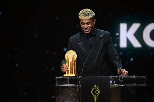 Football, Ballon dOr Gala in Paris, Lamine Yamal is Young Player of the Year