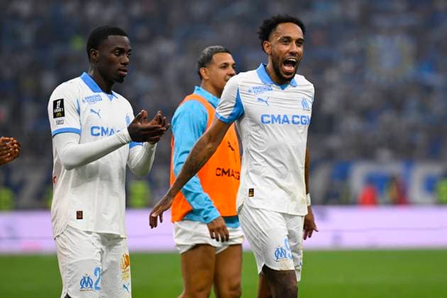 FOOTBALL : Olympique de Marseille VS Paris Saint Germain - Ligue 1 McDonald s - 22 09 2025 Joy OM - Pierre-Emerick Aubameyang (OM) - Ligue 1 Mcdonald s match between Olympique de Marseille and Paris Saint Germain on September 22, 2025 at the Orange Velodrome Stadium in Marseille. MarseilleFrance  Copyright: xWilliamxCannarellax