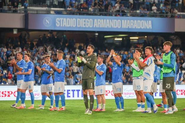Serie A football match - 2025 26 Napoli vs. Pisa During the 2025 26 Italian Serie A football match between SSC Napoli and Pisa on September 22, 2025, at the Diego Armando Maradona Stadium in Naples. Pictured: napoli NAPOLI stadio Diego Armando Maradona CAMPANIA ITALIA Copyright: xFABIOxSASSOxFabioxSassox Napoli Pisa2025_09_22Fabio Sasso4502