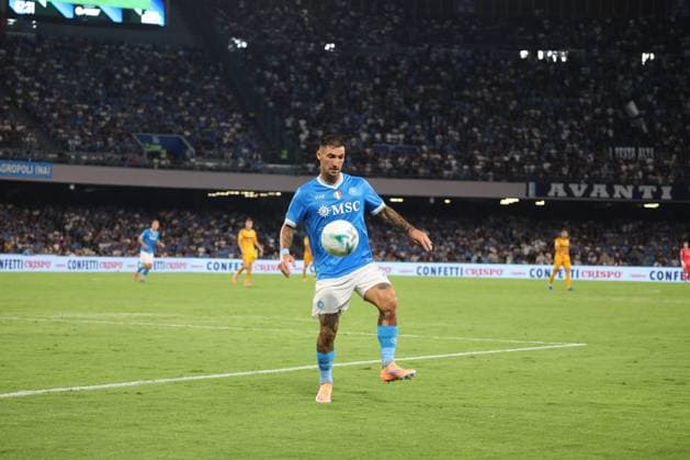 September 22, 2025, Napoli, Campania, ITALIA: During the 2025 26 Italian Serie A football match between SSC Napoli and Pisa on September 22, 2025, at the Diego Armando Maradona Stadium in Naples...Pictured: Matteo Politano of SSC Napoli Napoli ITALIA - ZUMAs236 20250922_aap_s236_060 Copyright: xFabioxSassox