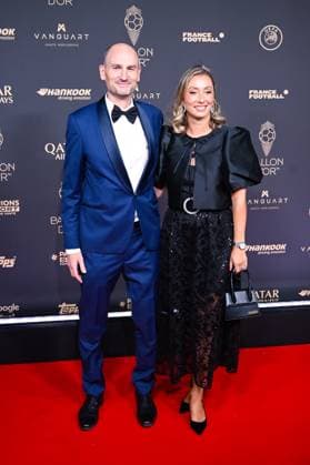 FOOTBALL : Ballon d Or 2025 - Paris - 22 09 2025 Ariane Villerouge and Jean Etienne Amaury attend the Ballon d Or Ceremony at Theatre du Chatelet on September 22, 2025 in Paris, France ( Photo by Federico Pestellini PSNewz ) ParisFrance  Copyright: xFedericoxPestellinix