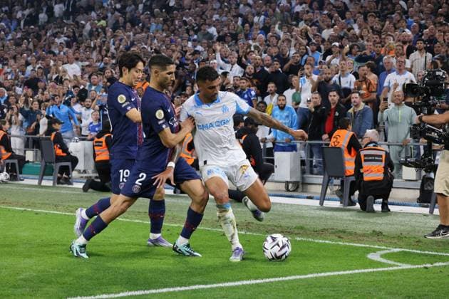 McDonald s Ligue 1 match between Olympique de Marseille and PSG at the Orange Velodrome, 22 September 2025. Le Classico with OM victory. - 22 09 2025 - France Bouches-du-Rhone Marseille -  SylvainxRostaingx xLexPictorium LePictorium_0315324