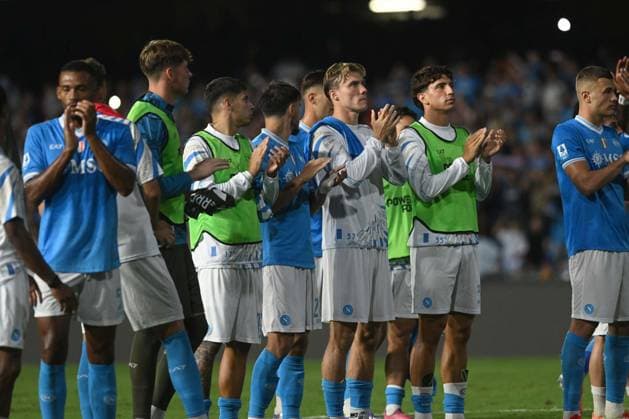 CALCIO - Serie A - SSC Napoli vs Pisa SC Scott McTominay of SSC Napoli and Billy Gilmour of SSC Napoli they thank the fans at the end of the match during the Seie A Enelive match between SSC Napoli vs Pisa FC 1909 at Diego Armndo Maradona Stadium Naples Italy  Copyright: xIPAxSport ABACAx