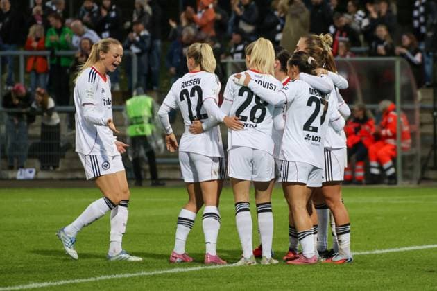 22 09 2025, xgrfx, Soccer Google Pixel Women Bundesliga, Eintracht Frankfurt RB Leipzig v l Goal, Rebecka Blomqvist Eintracht Frankfurt DFL DFB REGULATIONS PROHIBIT ANY USE OF PHOTOGRAPHS as IMAGE SEQUENCES and or QUASI VIDEO Frankfurt am Main