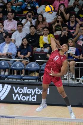 September 22, 2025, Pasay City, Manila, Philippines: USA vs Slovenia during the FIVB Mens Volleyball World Championship, WM, Weltmeisterschaft 2025 in Manila, Philippines. Gabriel GARCIA Pasay City Philippines - ZUMAr144 20250922_zap_r144_009 Copyright: xJaynexRussellx