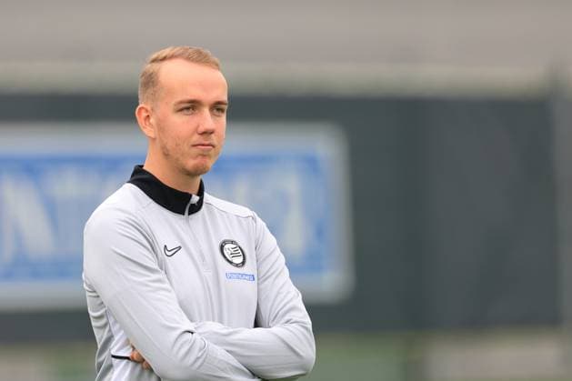 SOCCER - UEFA EL, Midtjylland vs Sturm GRAZ,AUSTRIA,23.SEP.25 - SOCCER - UEFA Europa League, FC Midtjylland vs SK Sturm Graz, preview, training Sturm. Image shows game analyst Phillip Mikovits (Sturm).  GEPAxpictures xMarioxBuehner-Weinrauch