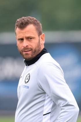 SOCCER - UEFA EL, Midtjylland vs Sturm GRAZ,AUSTRIA,23.SEP.25 - SOCCER - UEFA Europa League, FC Midtjylland vs SK Sturm Graz, preview, training Sturm. Image shows head coch Juergen Saeumel (Sturm).  GEPAxpictures xMarioxBuehner-Weinrauch