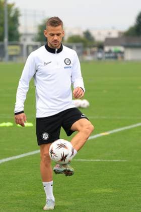 SOCCER - UEFA EL, Midtjylland vs Sturm GRAZ,AUSTRIA,23.SEP.25 - SOCCER - UEFA Europa League, FC Midtjylland vs SK Sturm Graz, preview, training Sturm. Image shows Tomi Horvat (Sturm).  GEPAxpictures xMarioxBuehner-Weinrauch