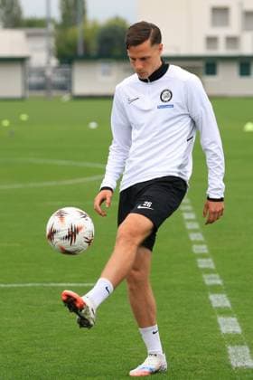 SOCCER - UEFA EL, Midtjylland vs Sturm GRAZ,AUSTRIA,23.SEP.25 - SOCCER - UEFA Europa League, FC Midtjylland vs SK Sturm Graz, preview, training Sturm. Image shows Belmin Beganovic (Sturm).  GEPAxpictures xMarioxBuehner-Weinrauch