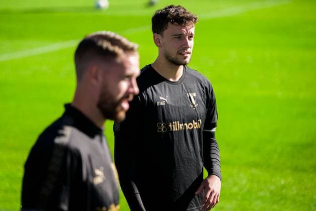 250923 Pontus Jansson and Colin Rösler during a training session with Malmö FF on September 23, 2025 in Malmö Photo Ludvig Thunman BILDBYRAN kod LT LT0728 fotboll football soccer fotball uefa europa league europa league träning practice training malmö ff bbeng  Copyright: LUDVIGxTHUNMAN BB250923LT017