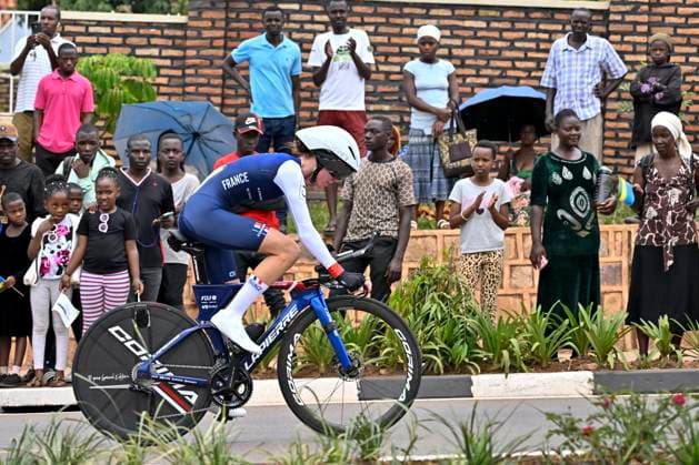 UCI 2025 Road World Championship, WM, Weltmeisterschaft Kigali 23 09 2025 KIGALI, RWANDA - SEPTEMBER 23 : Revol Lise (FRA) during the Men Junior Individual Time Trial of the UCI Road World Championships 2025 92nd edition an UCI World Championships cycling race of 22.6 km with start in Kigali and finish in Kigali on September 23, 2025 in Kigali, Rwanda, 23 09 2025 Kigali Rwanda  Copyright: xJanxDexMeuleneirx