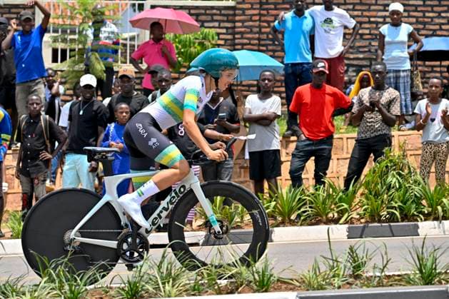 UCI 2025 Road World Championship, WM, Weltmeisterschaft Kigali 23 09 2025 KIGALI, RWANDA - SEPTEMBER 23 : Schweitzer Tully (AUS) during the Men Junior Individual Time Trial of the UCI Road World Championships 2025 92nd edition an UCI World Championships cycling race of 22.6 km with start in Kigali and finish in Kigali on September 23, 2025 in Kigali, Rwanda, 23 09 2025 Kigali Rwanda  Copyright: xJanxDexMeuleneirx