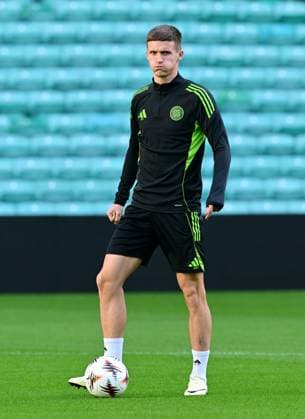 Johnny Kenny of Celtic training ahead of the UEFA Europa League match, round 1 of 8 between Crvena zvezda and Celtic FC at Celtic Park, on 23rd September 2025 in Glasgow, Scotland. (Picture by Mark Runnacles) Celtic Training Session and press conference, PK, Pressekonferenz UEFA Europa League, Football, Scotland, UK - 23 Sep 2025Belgrade Rajko Mitic Stadium Serbia EDITORIAL USE ONLY No use with unauthorised audio, video, data, fixture lists, club league logos or live services. Online in-match use limited to 120 images, no video emulation. No use in betting, games or single club league player publications. Copyright: xMarkxRunnacles Shutterstockx 15499179au