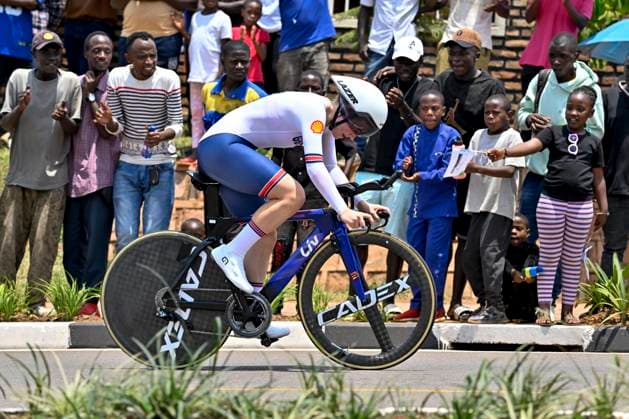 UCI 2025 Road World Championship, WM, Weltmeisterschaft Kigali 23 09 2025 KIGALI, RWANDA - SEPTEMBER 23 : Boothman Erin (GBR) during the Women Junior Individual Time Trial of the UCI Road World Championships 2025 92nd edition an UCI World Championships cycling race of 18.3 km with start in Kigali and finish in Kigali on September 23, 2025 in Kigali, Rwanda, 23 09 2025 Kigali Rwanda  Copyright: xJanxDexMeuleneirx