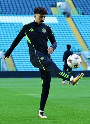 Marco Tilio of Celtic ahead of the UEFA Europa League match, round 1 of 8 between Crvena zvezda and Celtic FC at Celtic Park, on 23rd September 2025 in Glasgow, Scotland. (Picture by Mark Runnacles) Celtic Training Session and press conference, PK, Pressekonferenz UEFA Europa League, Football, Scotland, UK - 23 Sep 2025Belgrade Rajko Mitic Stadium Serbia EDITORIAL USE ONLY No use with unauthorised audio, video, data, fixture lists, club league logos or live services. Online in-match use limited to 120 images, no video emulation. No use in betting, games or single club league player publications. Copyright: xMarkxRunnacles Shutterstockx 15499179be
