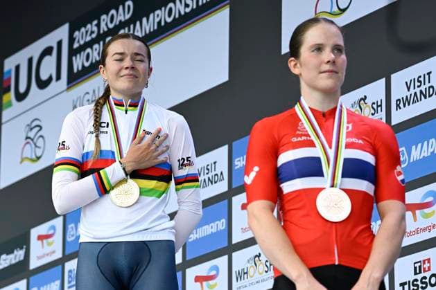 UCI 2025 Road World Championship, WM, Weltmeisterschaft Kigali 23 09 2025 KIGALI, RWANDA - SEPTEMBER 23 : Arens Megan (NED) during the Women Junior Individual Time Trial of the UCI Road World Championships 2025 92nd edition an UCI World Championships cycling race of 18.3 km with start in Kigali and finish in Kigali on September 23, 2025 in Kigali, Rwanda, 23 09 2025 Kigali Rwanda  Copyright: xJanxDexMeuleneirx