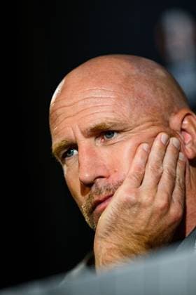 250923 Head coach Henrik Rydström of Malmö FF at a press conference on September 23, 2025 in Malmö Photo Ludvig Thunman BILDBYRAN kod LT LT0729 fotboll football soccer fotball uefa europa league europa league presskonferens press conference malmö ff bbeng  Copyright: LUDVIGxTHUNMAN BB250923LT042