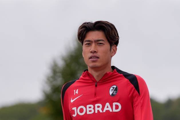 Yuito Suzuki SC Freiburg, 14 , last media training session of SC Freiburg before the first Europa League match in the league phase, Germany, Football, UEFA Europa League, 1 matchday, 2025 2026, SC Freiburg vs FC Basel, 23 09 2025, last media training session of SC Freiburg before the first Europa League match in the league phase, Europa Park Stadion, Freiburg, Germany Freiburg Europa Park Stadion Baden Württemberg Germany Copyright: xArnexAmbergx
