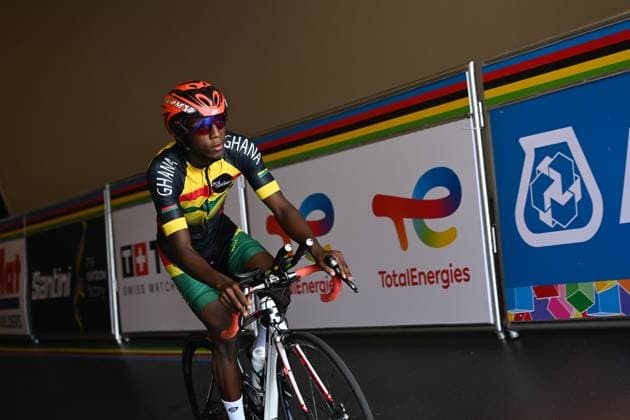 2025 UCI Road World Championships Picture by Simon Wilkinson SWpix.com - 23 09 2025 - Cycling - 2025 UCI Road World Championships - BK Arena to Kigali Convention Centre, Kigali, Rwanda - Men Junior Individual Time Trial (ITT) - Frrarkhan Mohammed (Ghana) Copyright: x xSWpix.comx(t axPhotographyxHubxLtd)xSimonxWilkinson SWpix.comx SWP-3030-6081