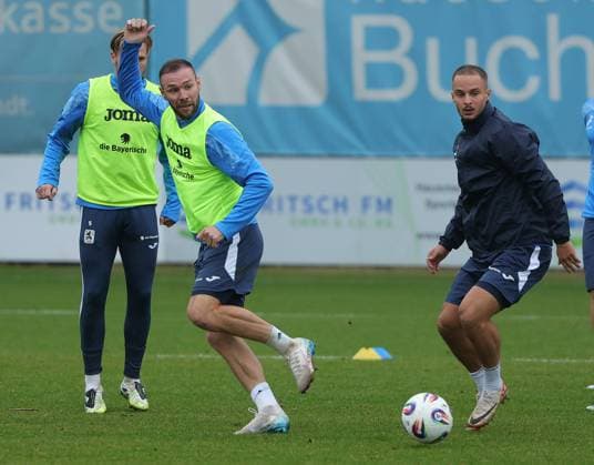 23 09 2025, TSV 1860 Training, Gruenwalderstrasse Muenchen, Soccer, Sports, in the picture Patrick Hobsch TSV 1860 Muenchen and Marvin Rittmueller TSV 1860 Muenchen