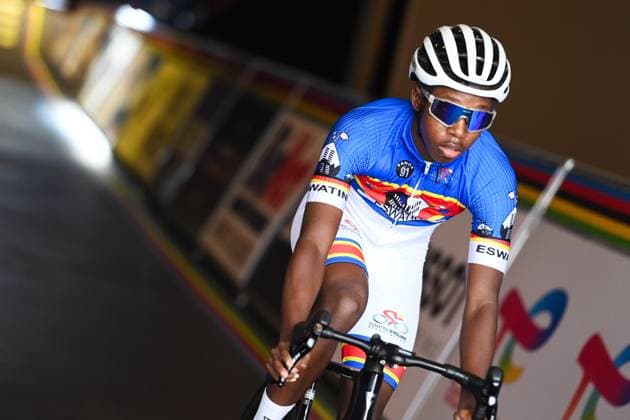 2025 UCI Road World Championships Picture by Simon Wilkinson SWpix.com - 23 09 2025 - Cycling - 2025 UCI Road World Championships - BK Arena to Kigali Convention Centre, Kigali, Rwanda - Men Junior Individual Time Trial (ITT) - Siyuvile Gulwako (Eswatini) Copyright: x xSWpix.comx(t axPhotographyxHubxLtd)xSimonxWilkinson SWpix.comx SWP-3030-6094