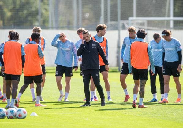 Soccer, Men, Season 2025 26, 2 Bundesliga, Hertha BSC, Training, Coach Stefan Leitl Hertha BSC , 23 09 2025, Copyright: xSebastianxRäppold MatthiasxKochx