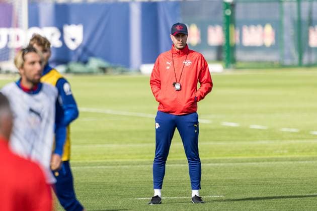 GER, Training RB Leipzig 23 09 2025, Training Center at Cottaweg, Leipzig, GER, Training RB Leipzig Ole Werner Head Coach, RB Leipzig Â nordphotoxGmbHxx xAlexanderxTrienitz nph00051