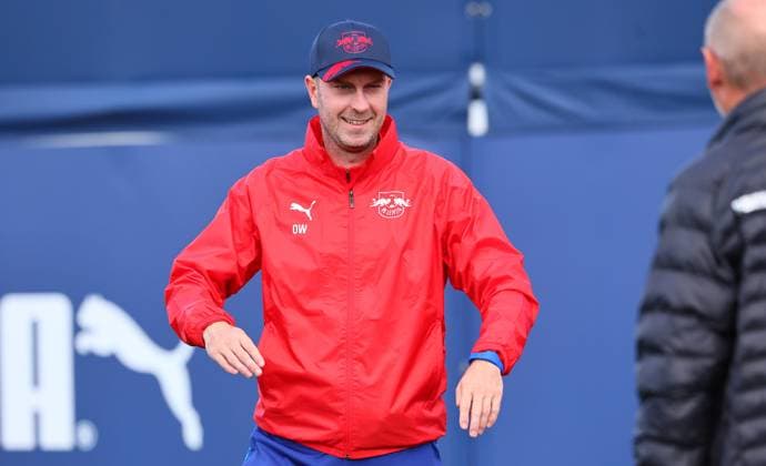 RB Leipzig Training Bundesliga Leipzig, 23 09 2025, Training Center Cottaweg, Soccer Bundesliga , RB Leipzig Training , In the picture Coach Ole Werner RB Leipzig , Picture Point