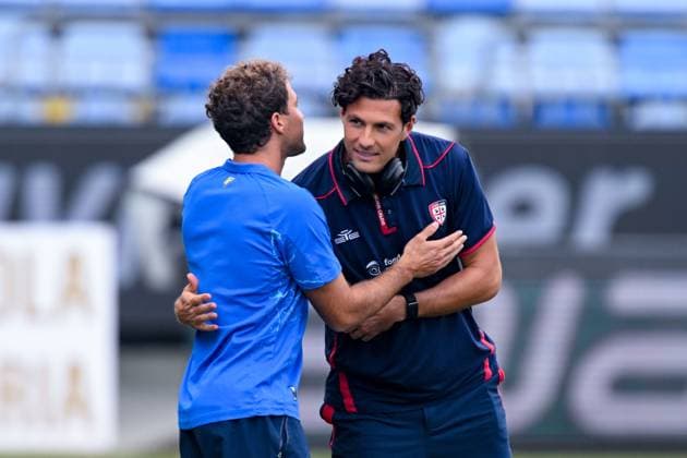 Cagliari s pitch inspection prior the Coppa Italia Frecciarossa soccer match between Cagliari Calcio and Frosinone at the Unipol Domus in Cagliari, Sardinia - Tuesday, 23 september 2025. - Soccer  Copyright: xGianlucaxZuddas LaPressex