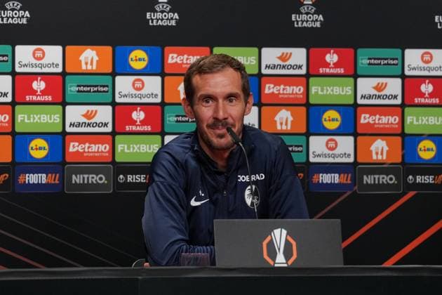 Football, EL, SC Freiburg, Press conference